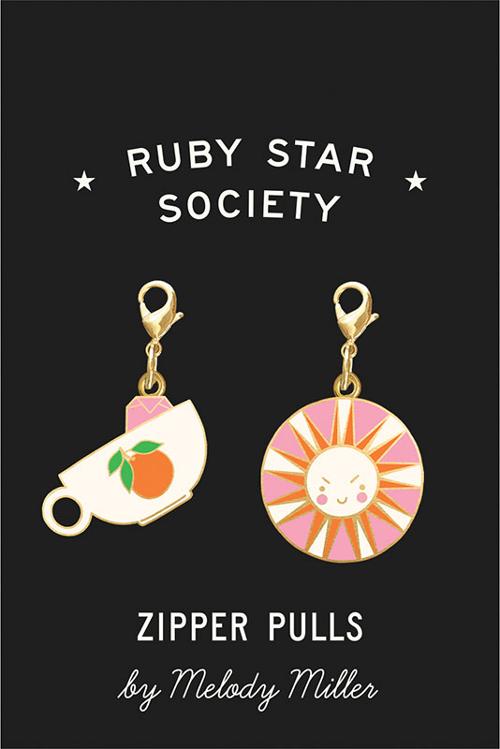 Melody Miller Teacup & Sun Zipper Pulls